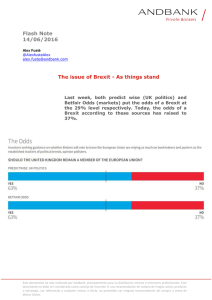 Flash Note 14/06/2016 The issue of Brexit