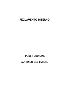 reglamento interno - Poder Judicial | Santiago del Estero