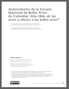 Antecedentes de la Escuela Nacional de Bellas Artes de Colombia