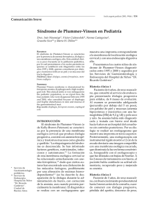Síndrome de Plummer-Vinson en Pediatría