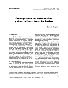 Concepciones de la naturaleza y desarrollo en América Latina