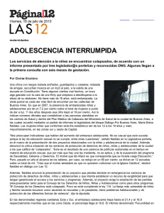 Página/12 :: las12 :: ADOLESCENCIA INTERRUMPIDA