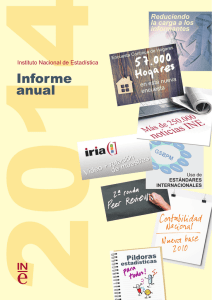 Informe anual 2014 - Instituto Nacional de Estadistica.
