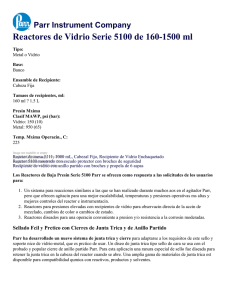 Reactores de Vidrio Serie 5100 de 160-1500 ml
