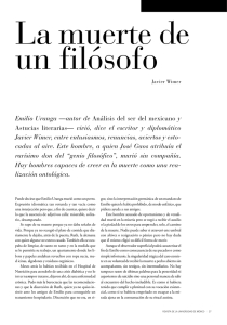 La muerte de un filósofo. - Revista de la Universidad de México