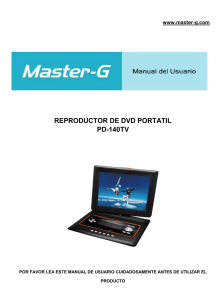 reproductor de dvd portatil pd-140tv - Master-G