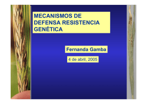 MECANISMOS DE DEFENSA RESISTENCIA GENÉTICA