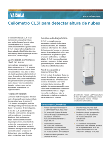 Ceilómetro CL31 para detectar altura de nubes Datasheet – front