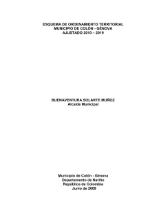 ESQUEMA DE ORDENAMIENTO TERRITORIAL MUNICIPIO DE