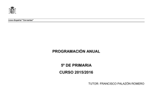 programación anual 5º de primaria curso 2015/2016