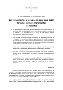 Los tratamientos o terapias milagro para dejar de fumar