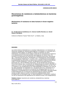 Mecanismos de resistencia a betalactámicos en bacterias