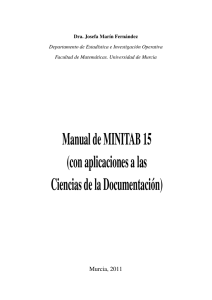 Manual de MINITAB 15 - Universidad de Murcia