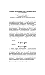 Modelación de la inactivación/reactivación enzimática sobre una