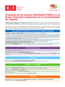 Propuesta de los Grupos Municipales PSOE e IU al