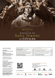 folleto musica sant jeroni de cotalba