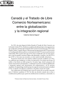 Canadá y el Tratado de Libre Comercio Norteamericano: entre la