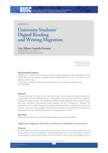 University Students` Digital Reading and Writing Migration