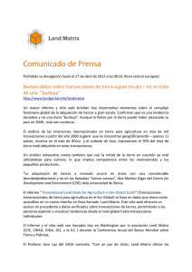 Comunicado de Prensa - International Land Coalition