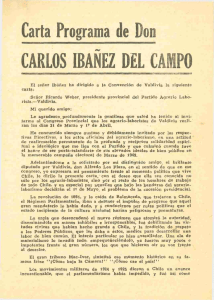 Carta Programa de Don CARLOS IBAÑEZ DEL CAMPO