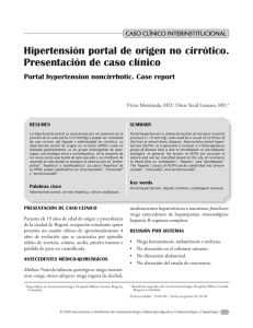 Hipertensión portal de origen no cirrótico