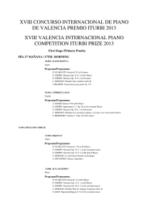 xviii concurso internacional de piano de valencia premio iturbi 2013