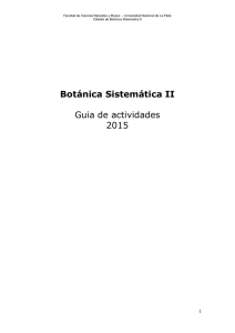 Botánica Sistemática II Guia de actividades 2015