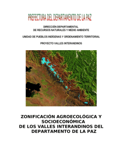 zonificación agroecológica y socioeconómica de los valles