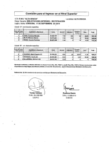 Comisión para el ingreso en el Nivell Superior