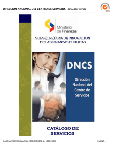 DIRECCION NACIONAL DEL CENTRO DE SERVICIOS