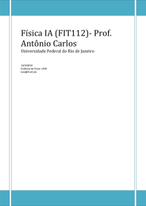 Física IA (FIT112)- Prof. Antônio Carlos