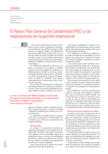 El Nuevo Plan General de Contabilidad (PGC) y las
