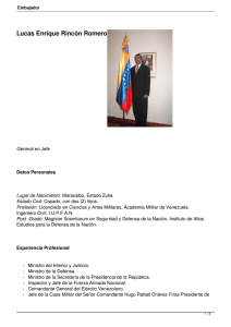 Lucas Enrique Rincón Romero - Embajada de Venezuela en Portugal