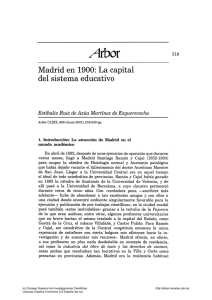 Madrid en 1900: La capital del sistema educativo - Arbor