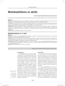 Meduloepitelioma en adulto - Consejo Argentino de Oftalmología
