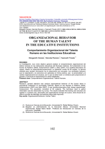 Organizacional behavior of the human talent in