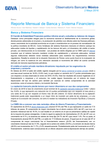 Reporte Mensual de Banca y Sistema Financiero
