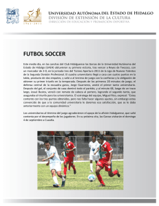 futbol soccer - Universidad Autónoma del Estado de Hidalgo