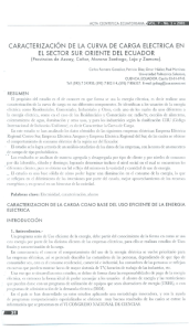 CARACTERIZACIÓN DE LA CURVA DE CARGA ELÉCTRICA EN