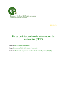 Foros de intercambio de información de sustancias (SIEF)
