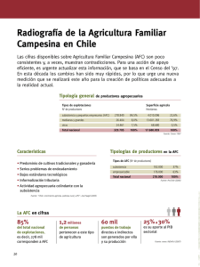 Radiografía de la Agricultura Familiar Campesina en Chile