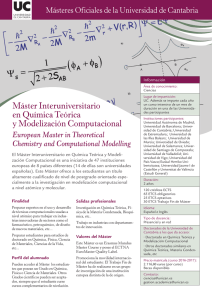 Máster Interuniversitario en Química Teórica y Modelización