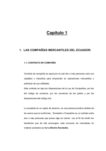 CAPITULO 1 Las Compañías mercantiles del Ecuador