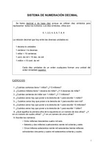 SISTEMA DE NUMERACIÓN DECIMAL