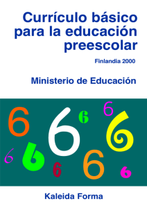 Curriculo Básico para la Educación Preescolar Finlandia 2000