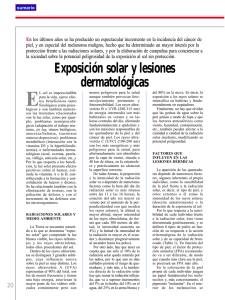 Exposición solar y lesiones dermatológicas