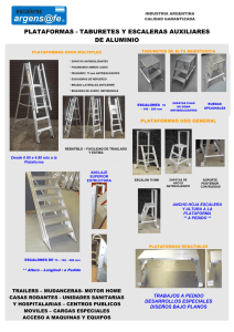 plataformas - taburetes y escaleras auxiliares de aluminio