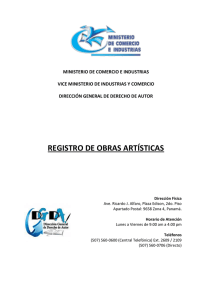 registro de obras artísticas - Ministerio de Comercio e Industrias