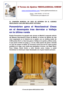 Ponomáriov gana el Neoclassical Chess en el desempate tras
