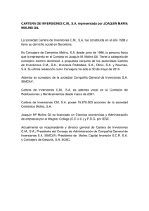 CARTERA DE INVERSIONES, C.M., S.A.